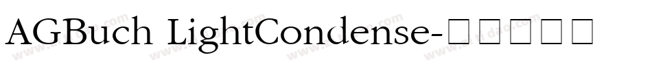 AGBuch LightCondense字体转换
